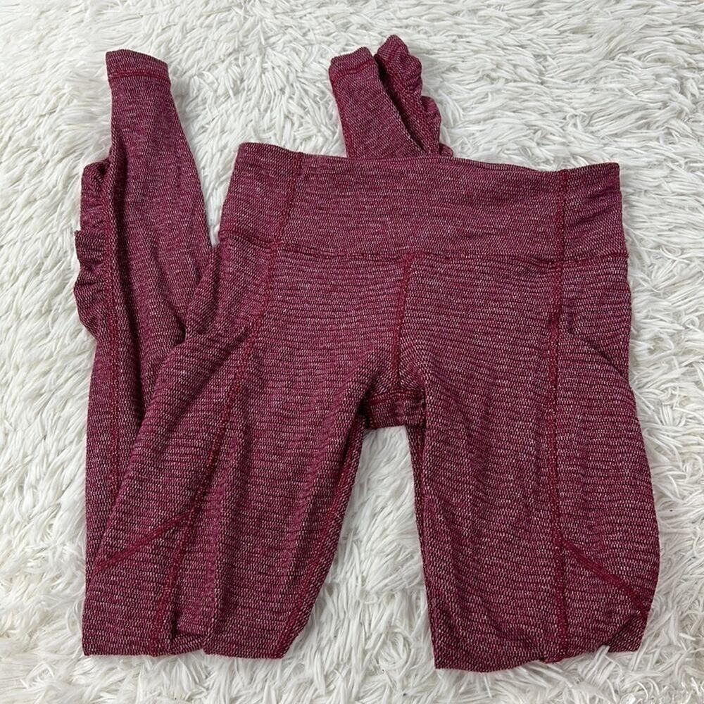 Lululemon Speed Tight *Rulu Mini Check Pique Bordeaux Drama Heathered